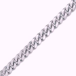 Andrea’s Cuban Link Stainless Steel Bracelet, 8.5”